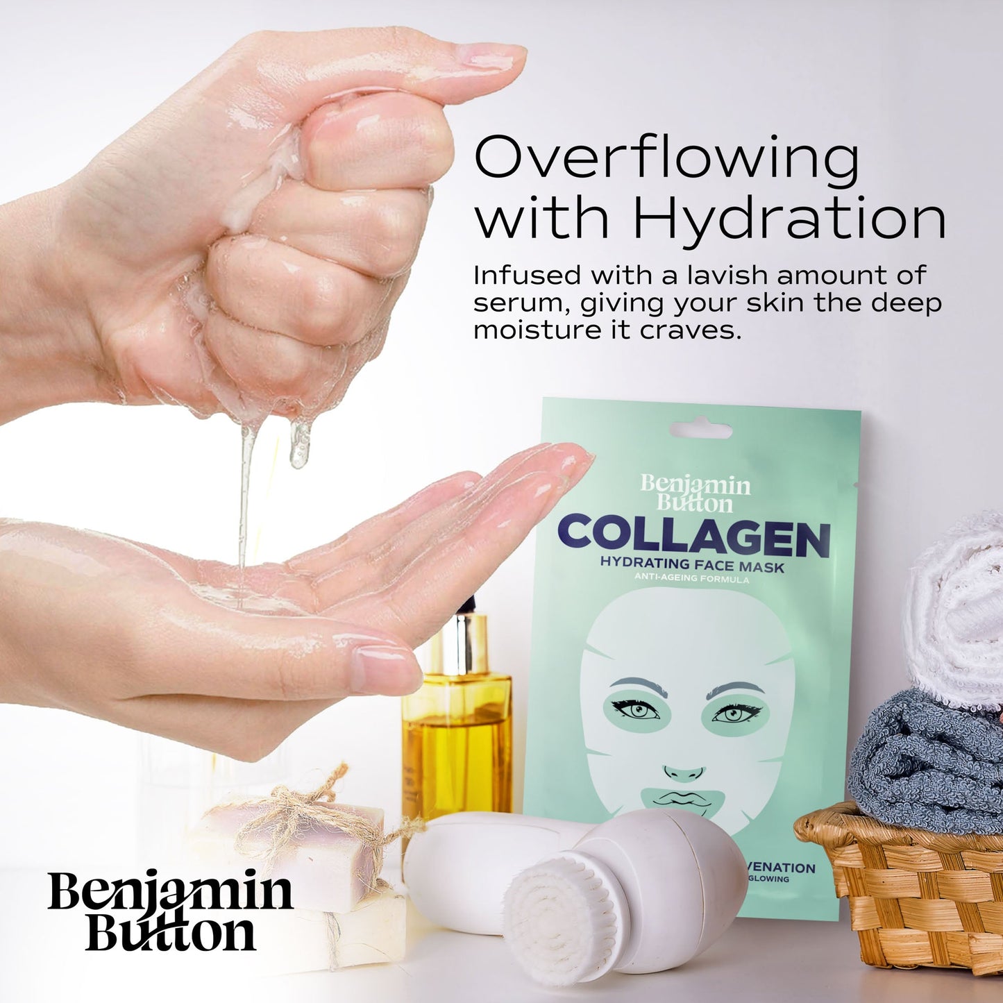 5-Pack Collagen Hydrating Face Mask