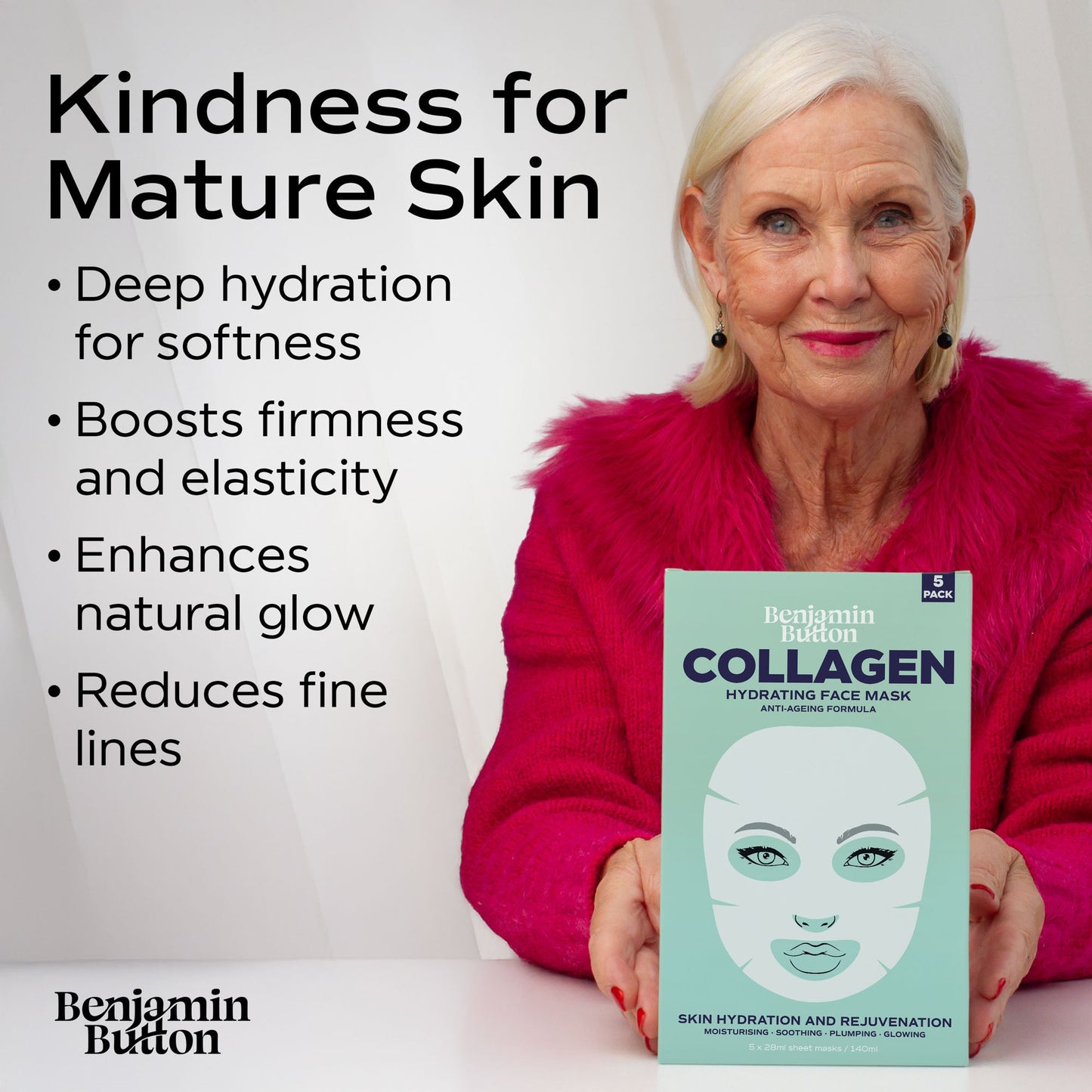 5-Pack Collagen Hydrating Face Mask