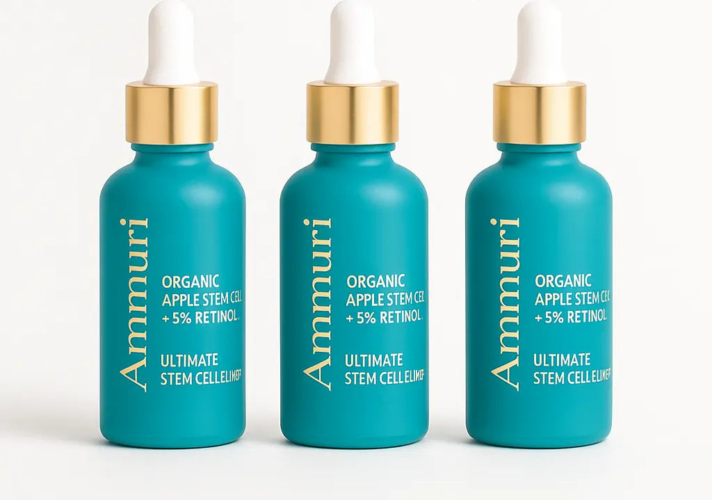 Ammuri 24-Hour Retinol Serum 5% with Apple Stem Cell ā Rejuvenating Face Serum for Anti-Aging, Wrinkles & Mature Skin ā Brightening, Hydrating & Smoothing Formula ā 30ml