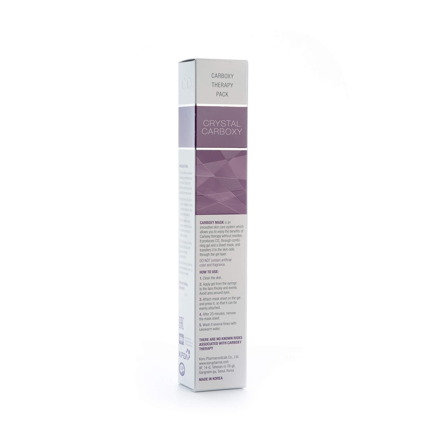 Crystal Carboxy CO2 Gel Mask – box of 5 pcs