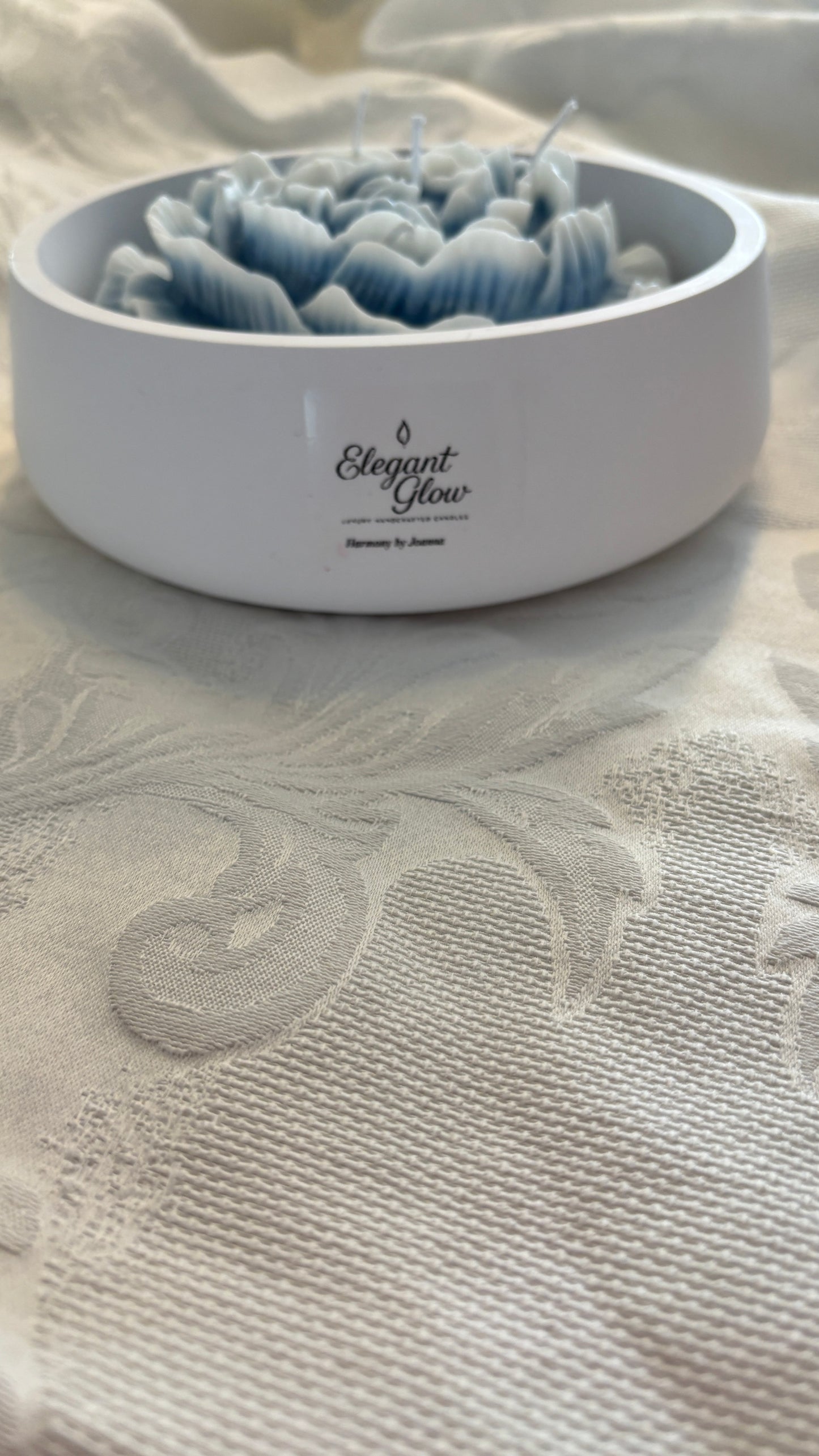 Large Peony Candle