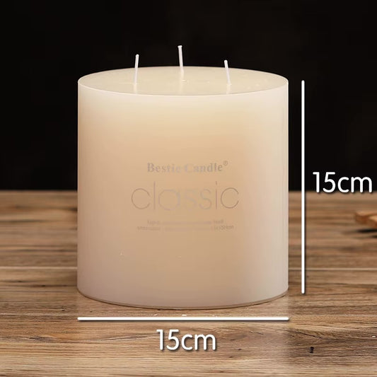 Ivory Elegant White Cylindrical Candle
