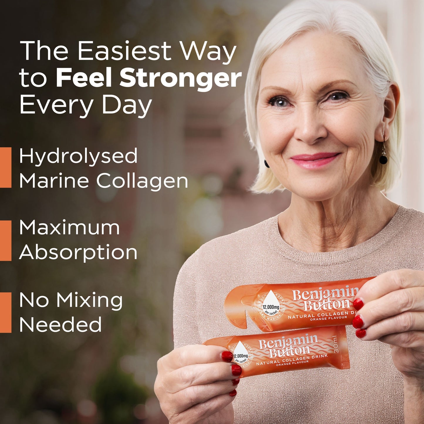 14x Orange 12,000mg Marine Collagen Liquid Sachets