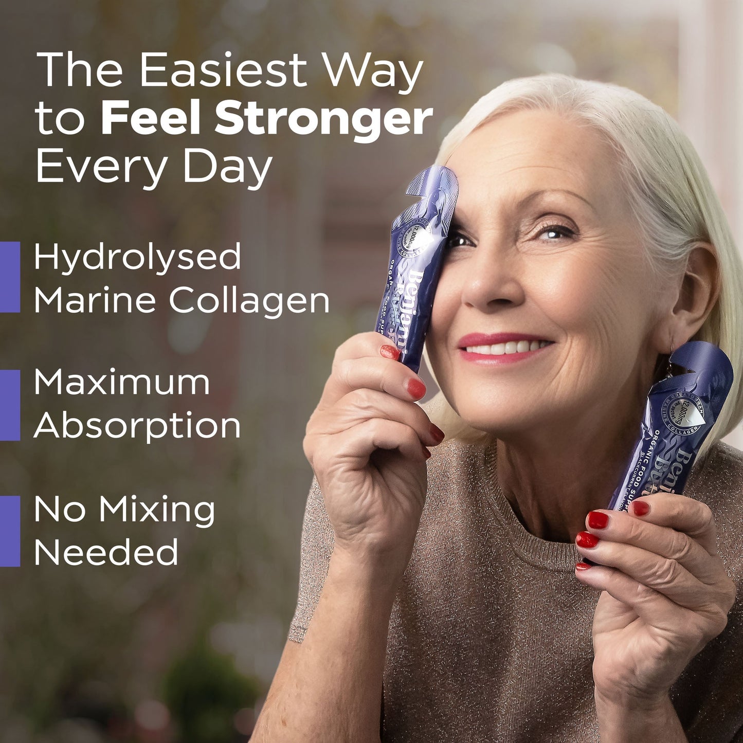 14x BlackCurrant 12,000mg Marine Collagen Liquid Sachets