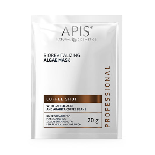 Apis COFFEE SHOT Bio-revitalising Algae Mask with Coffee Acid & Arabica Beans | 20g
