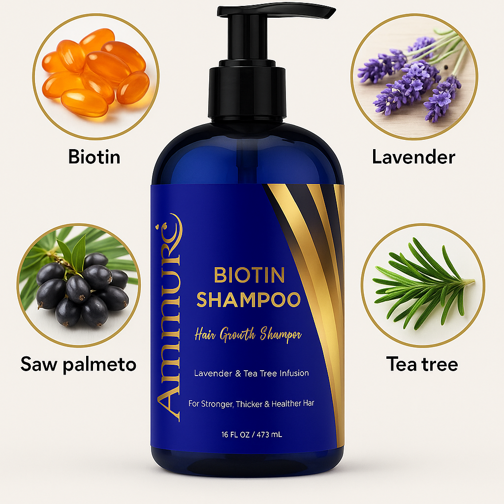 Ammuri Biotin Shampoo for Thicker Hair & Growth
