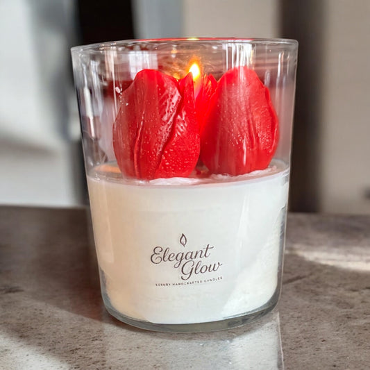 Red Rose in Glass