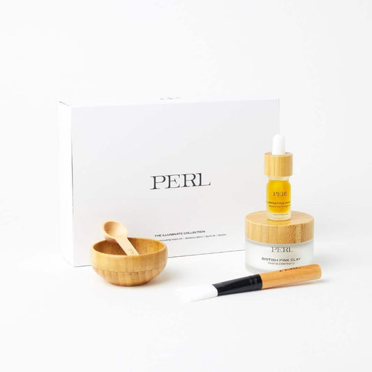 BRITISH PINK CLAY MASK & ILLUMINATING MASK OIL SET