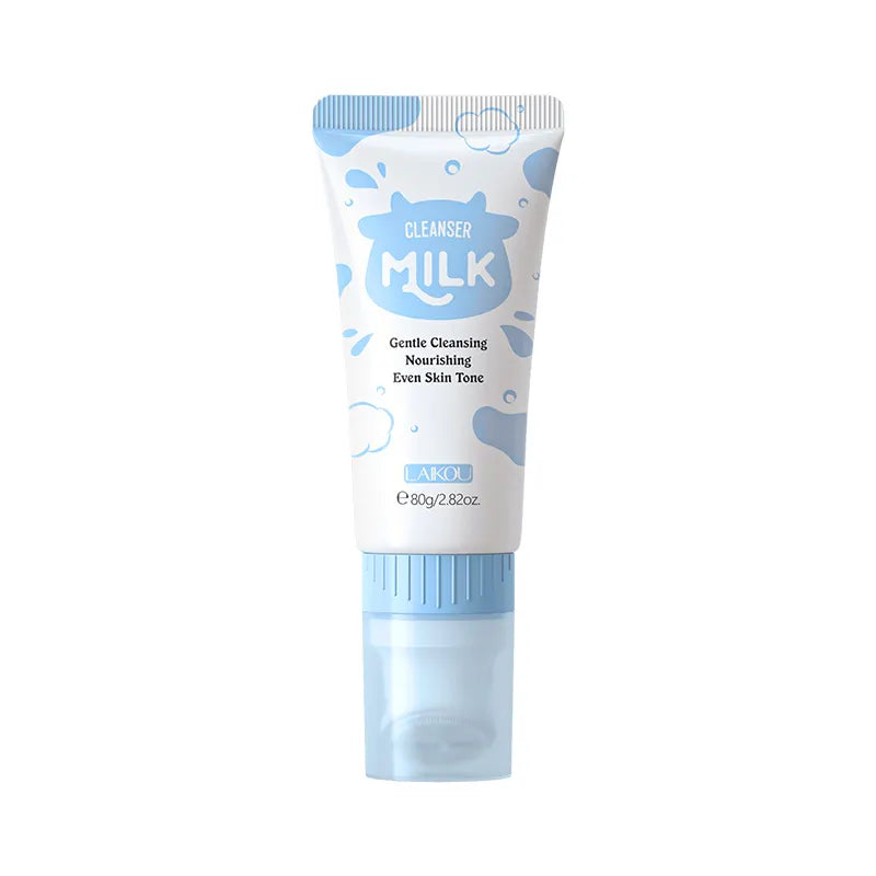 LAIKOU 80g Brightening Moisturizing Facial Foam Deep Cleansing Pore Cleaner Adults Dry OBM Milk Cleansing Lotion Gel Oil
