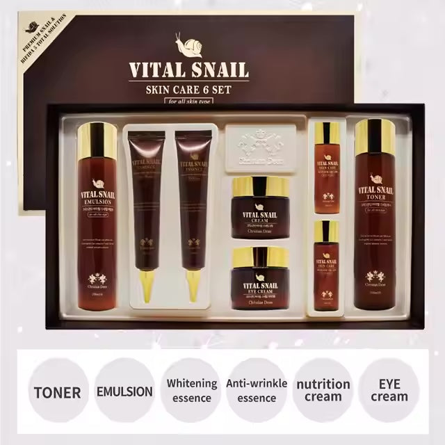 Vital Snail 6 Types Set Korean Skin Care Beauty Collagen UV protection Nutrition Hydrating PDRN VEGAN OEM